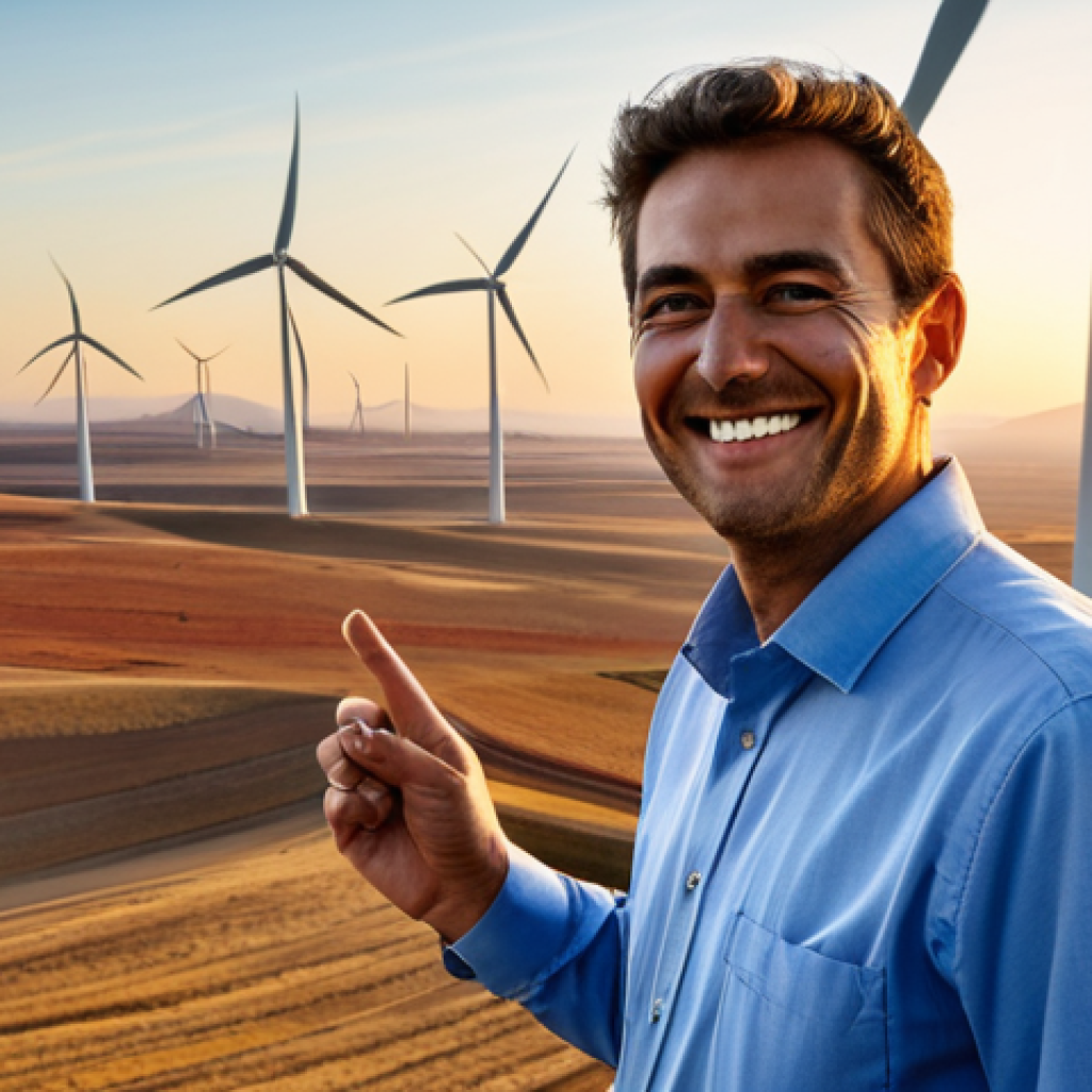 **
"A modern, fully clothed engineer in professional attire inspecting a wind turbine at a wind farm in a vast desert landscape. The scene is bathed in the warm light of the setting sun, showcasing the turbine as a symbol of sustainable energy. The engineer is smiling confidently. Perfect anatomy, correct proportions, natural pose, well-formed hands, proper finger count, natural body proportions, high quality, safe for work, appropriate content, professional, modest, family-friendly, fully clothed."
**