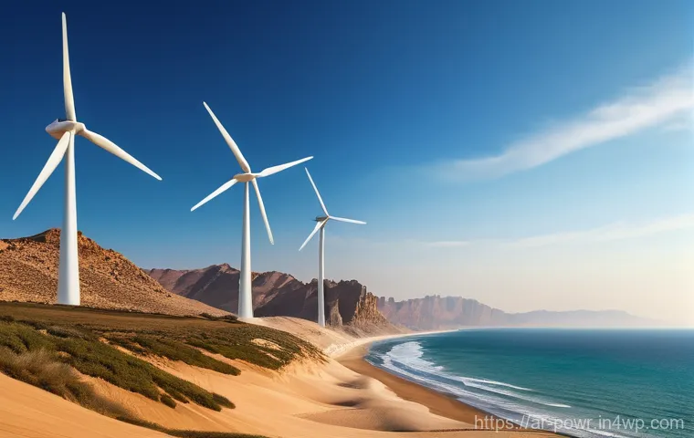 재생에너지 기술의 지역별 특성 - **Prompt: "The Golden Sun's Embrace: A Verdant Future"**
    A wide-angle, breathtaking panoramic sh...